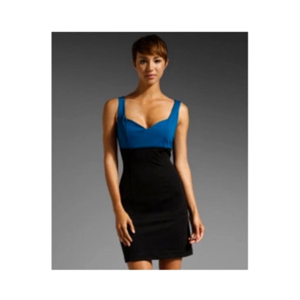 BB Dakota Blue and‎ Black Sleeveless Bodycon Minidress Size M